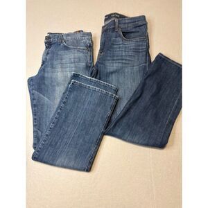 7 For All Mankind Carsan Jeans Mens 36 x 32 Straight Stretch Comfort 2 Pairs